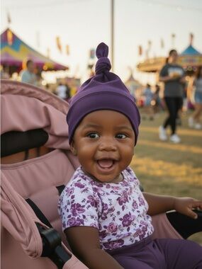3/$9 NWOT American Apparel Organic Cotton Baby Hats - Purple
